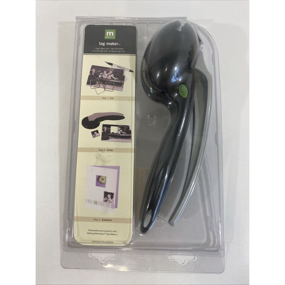 Making Memories Square & Round Tag Maker Crafting Tool New